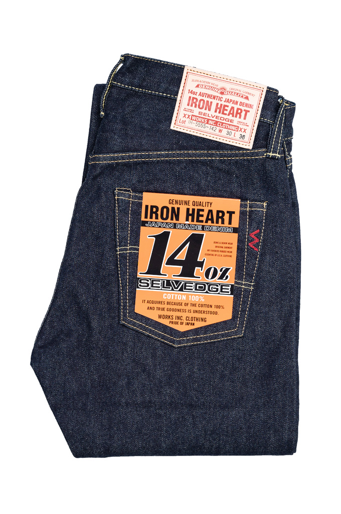 Iron Heart 555s-142 Jeans - Super Slim Tapered 14oz Denim