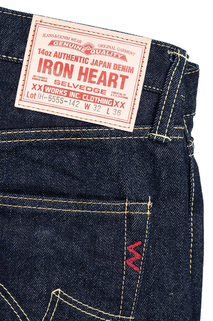 Iron Heart 555s-142 Jeans - Super Slim Tapered 14oz Denim