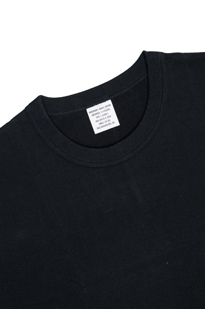 Buzz Rickson Gov. Issue Blank T-Shirt - Black