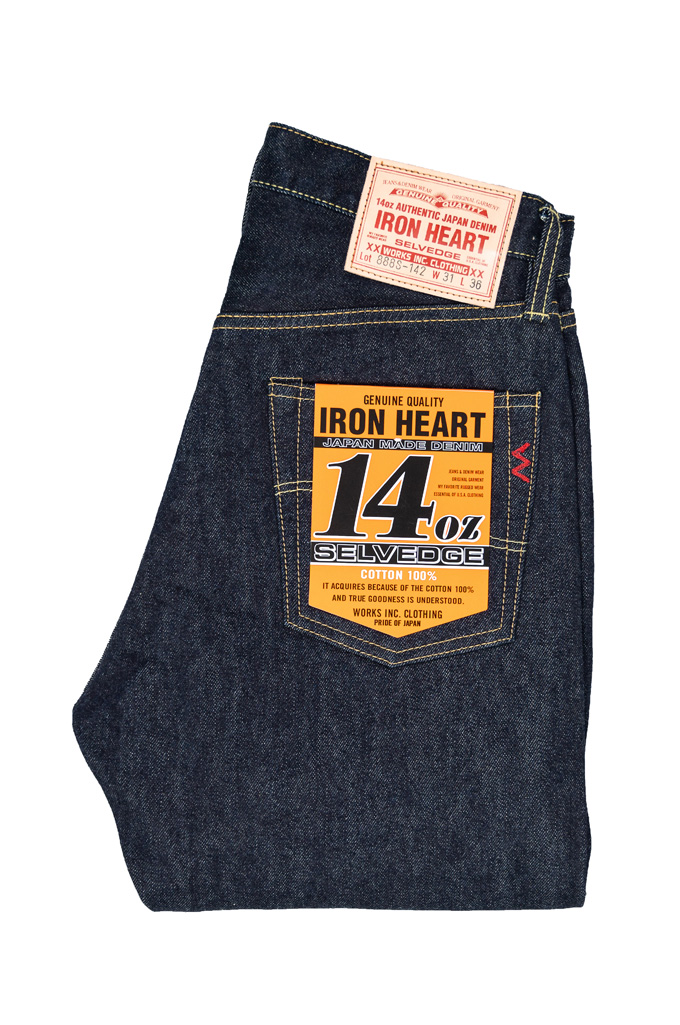 Iron Heart 888s-142 14oz Denim Jean - High Rise Straight Tapered