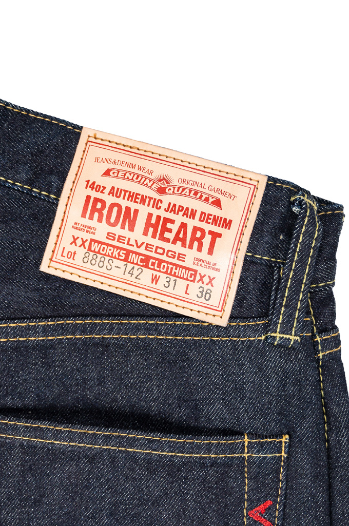Iron Heart 888s-142 14oz Denim Jean - High Rise Straight Tapered