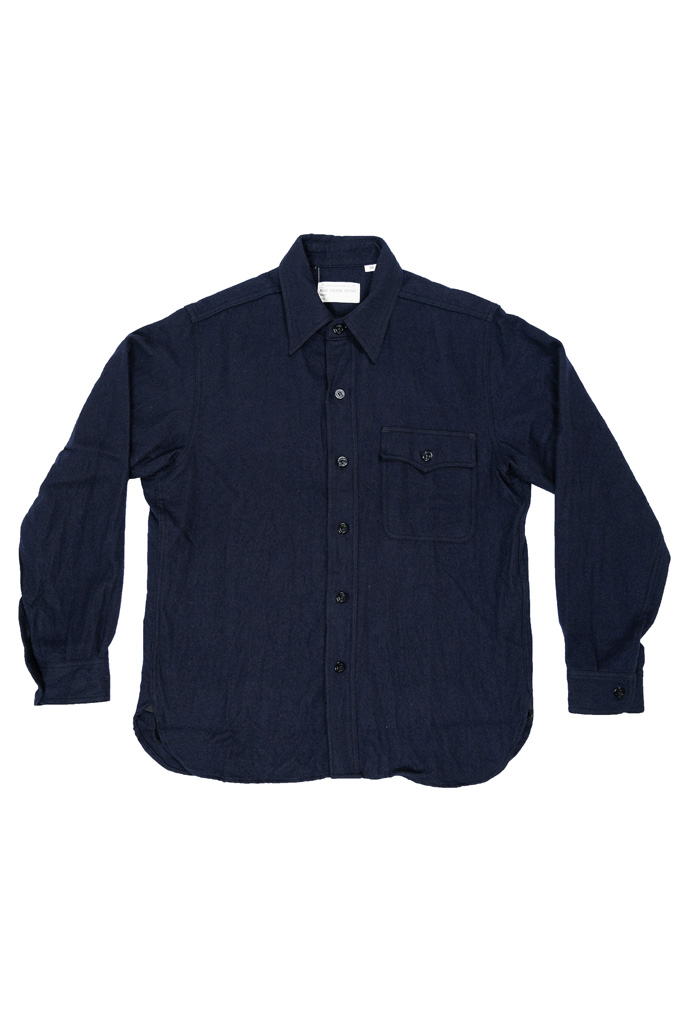 Buzz Rickson Navy Wool Flannel CPO Shirt - Image 2