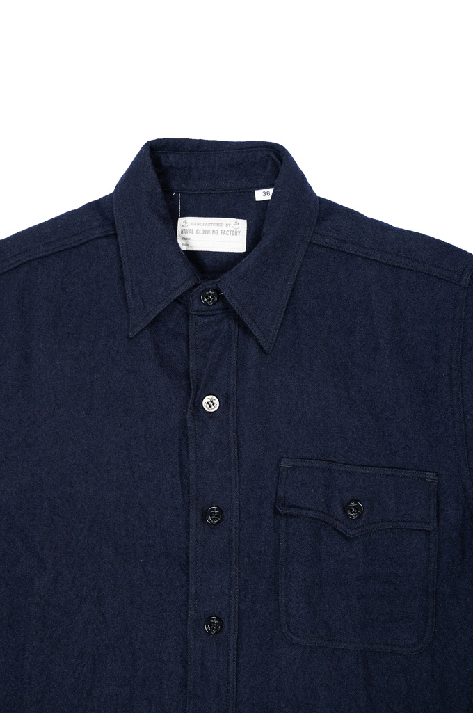 Buzz Rickson Navy Wool Flannel CPO Shirt - Image 3