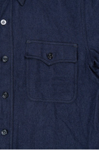 Buzz Rickson Navy Wool Flannel CPO Shirt - Image 4