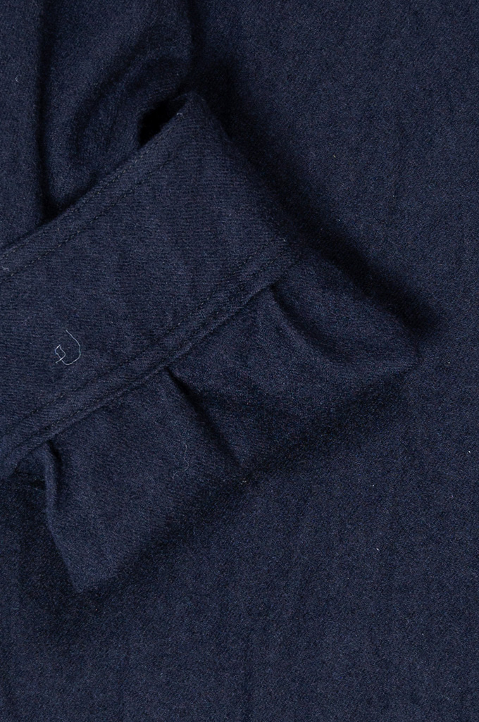 Buzz Rickson Navy Wool Flannel CPO Shirt - Image 5