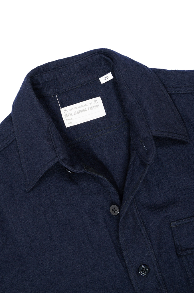 Buzz Rickson Navy Wool Flannel CPO Shirt - Image 8