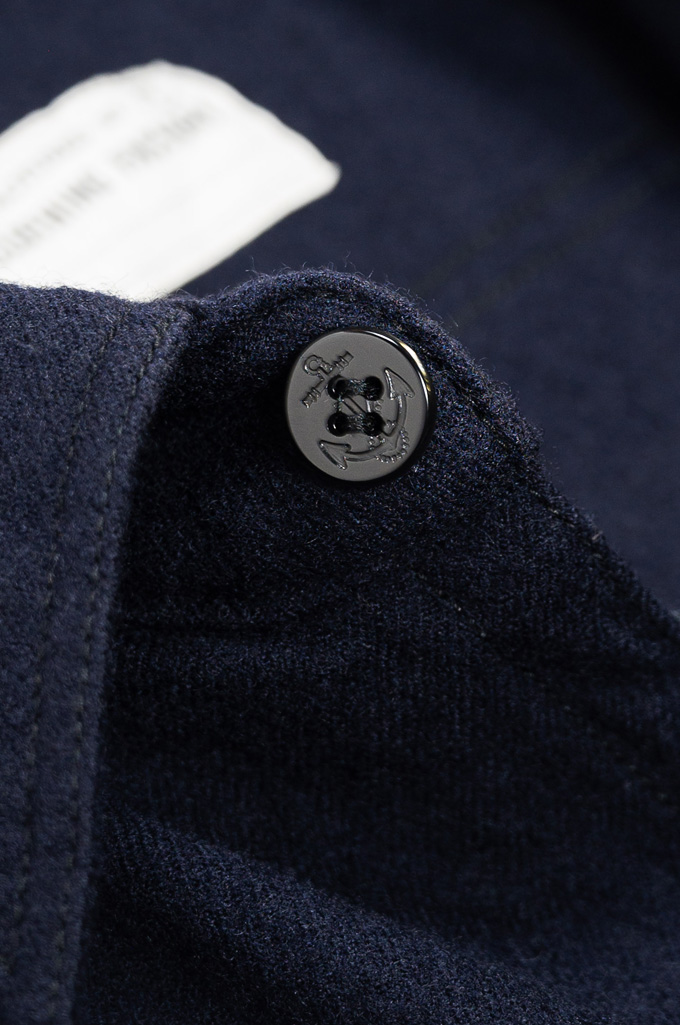 Buzz Rickson Navy Wool Flannel CPO Shirt - Image 9