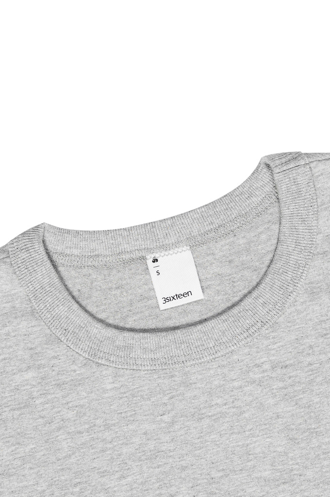 3sixteen Heavyweight T-Shirts / 2-Pack - Gray w/ Pocket Rinsed