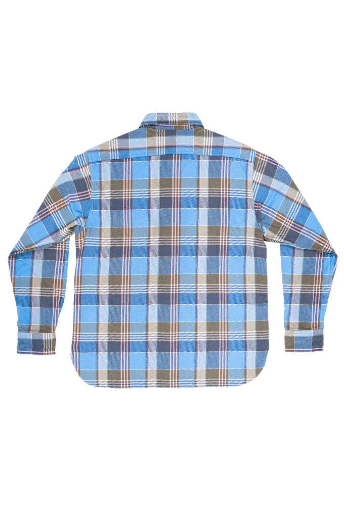 Sugar Cane Twill Check Flannel Shirt - Lot. 28955 - Blue