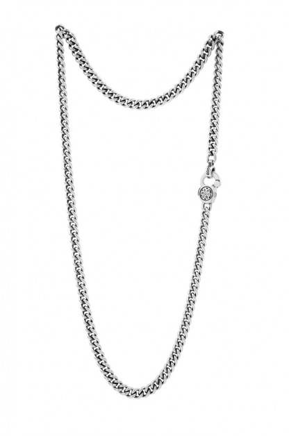 Good Art AA Curb Chain Necklace w/ White Diamonds