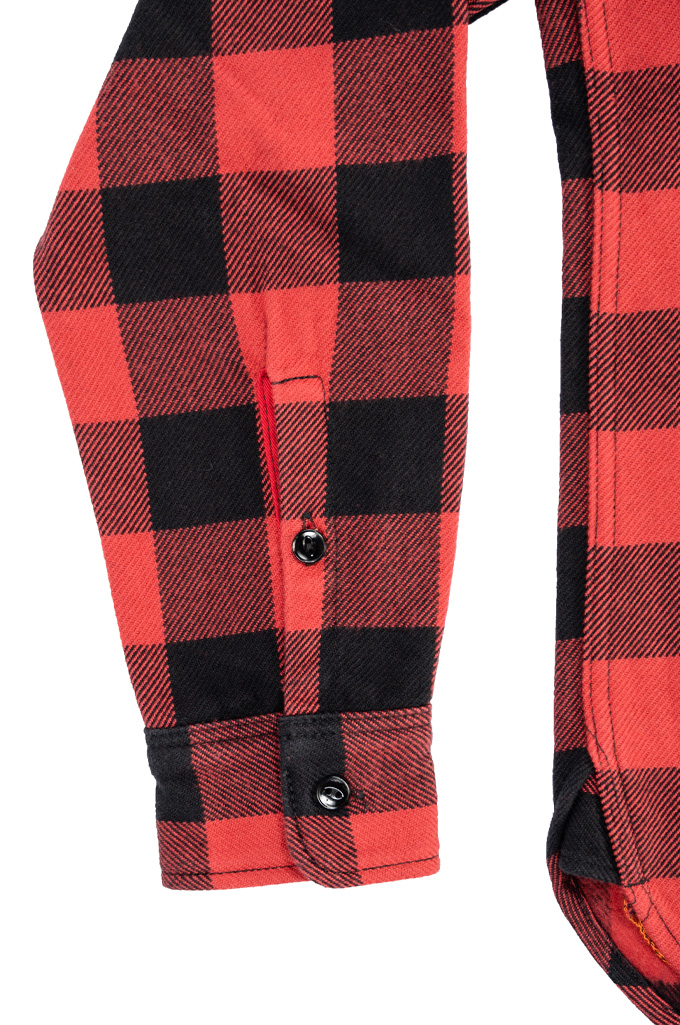 Iron Heart Ultra-Heavy Flannel - IHSH-244-RED - Buffalo Check Red/Black Workshirt