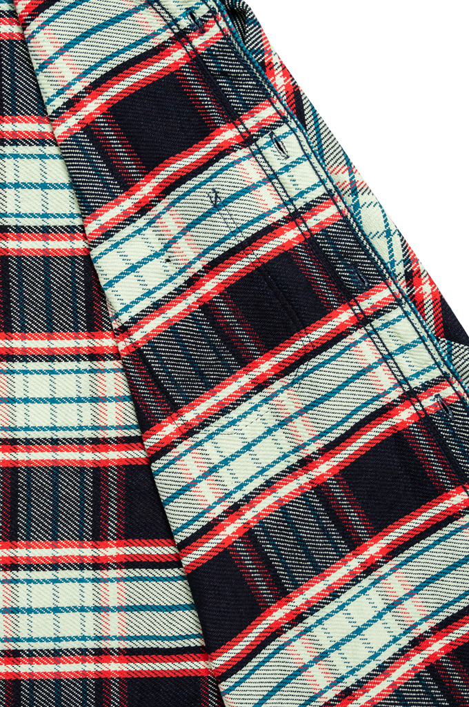 Samurai “Natty Golf Formula” Indigo-Dyed Heavy Winter Flannel - Red