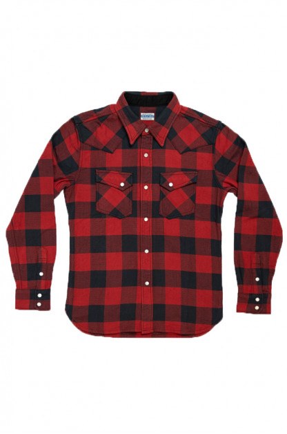 Flat Head &quot;Neos Kosmos&quot; Heavy Winter Flannel - Red/Light Black