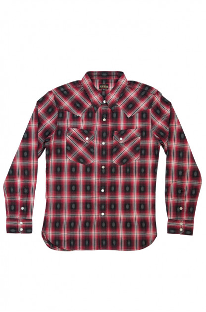 Flat Head &quot;The New Best Niagara&quot; Native Check Western - Red