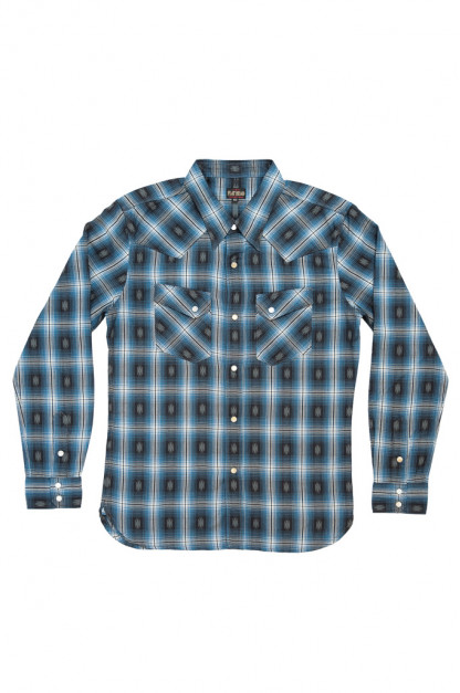 Flat Head &quot;The New Best Niagara&quot; Native Check Western - Blue