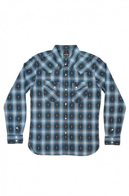 Flat Head &quot;The New Best Niagara&quot; Native Check Western - Blue