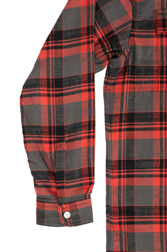 Rick Owens DRKSHDW Outershirt - Made in Japan Heavy Red Flannel - Image 7