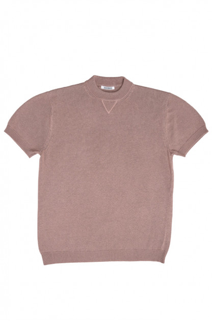 3sixteen Cotton/Linen Knit Short Sleeve T-Shirt - Mauve