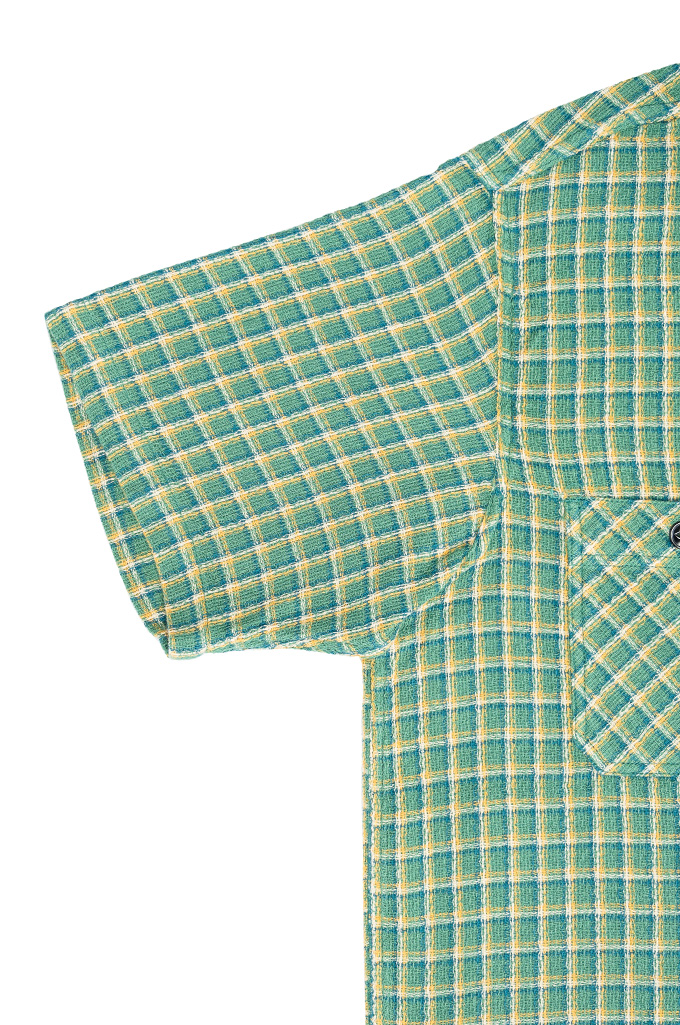 Sugar Cane Short Sleeve Shirt - Green Double Gauze