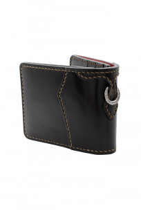 Flat Head Wild Child Leather & Cordovan Wallet - Black - Image 2