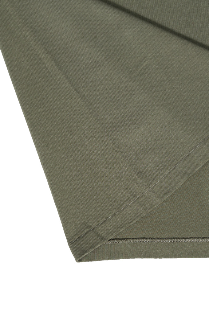 Merz B. Schwanen 2-Thread Heavy Weight T-Shirt - Army Green Pocket - 215P.40
