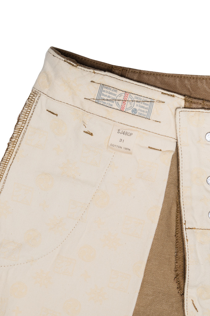 Samurai 15oz Selvedge Chino Cloth Pants - Wide Leg Khaki - Image 12