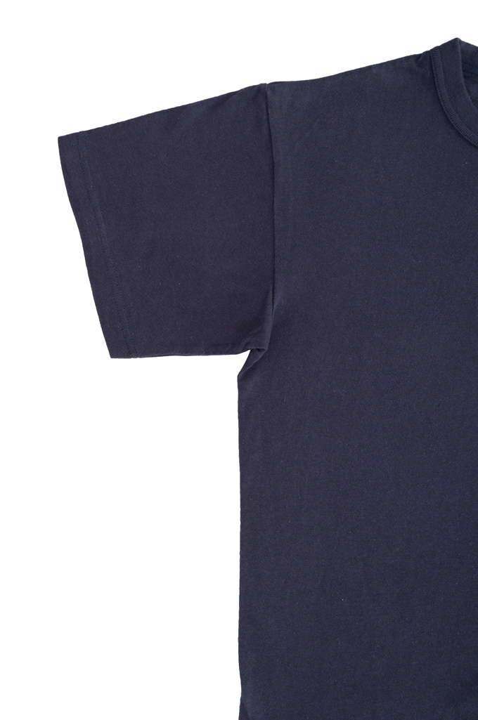 Iron Heart 6.5oz Heavy Loopwheeled T-Shirt - Navy Blue