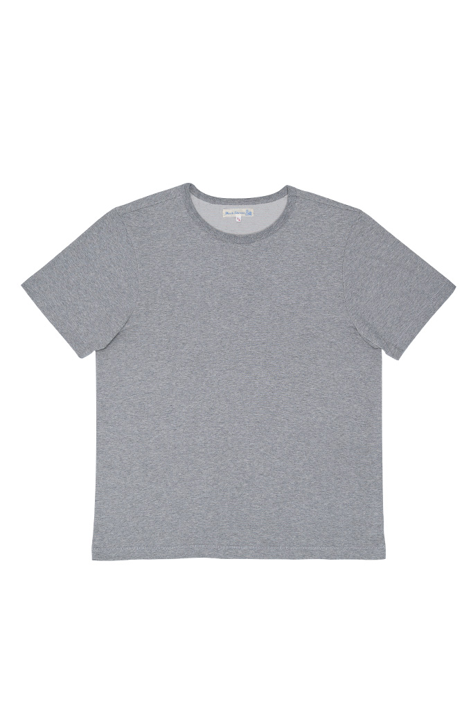Merz b. Schwanen 2-Thread Heavy Weight T-Shirt - Gray Melange - 215.80