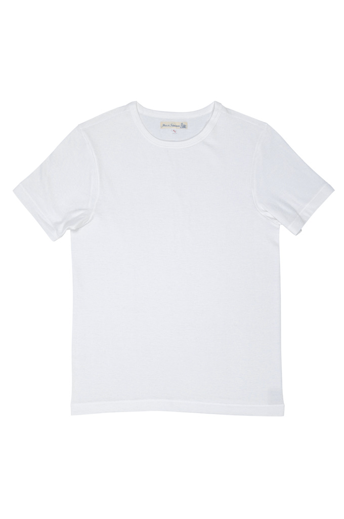 Merz b. Schwanen 2-Thread Heavy Weight T-Shirt - White - 215.01