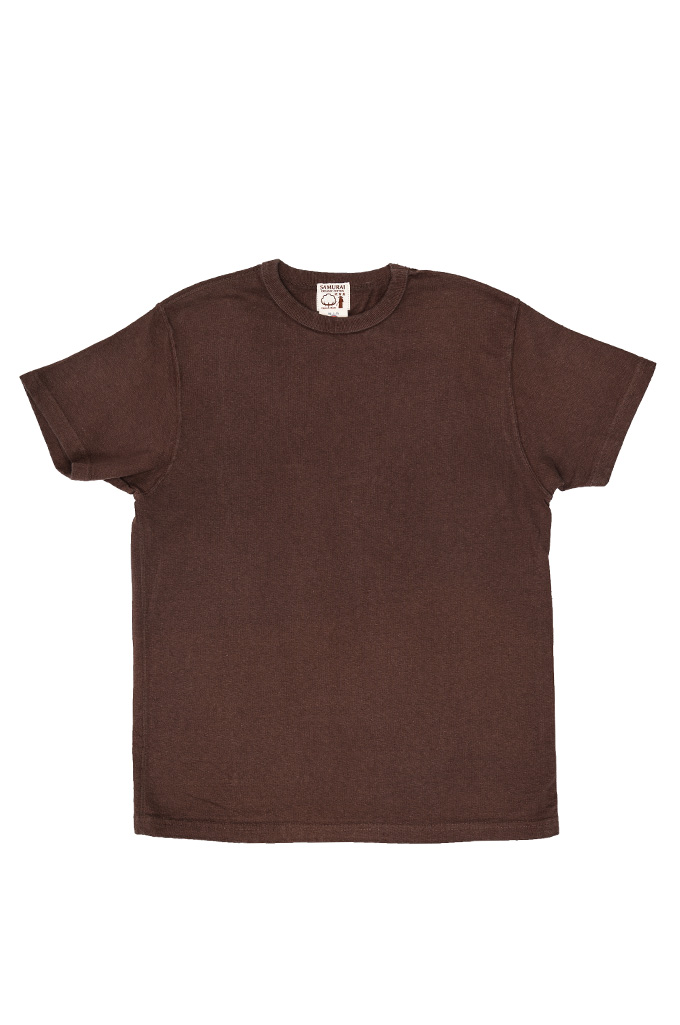 Samurai ZERO FABRIC T-Shirt - Dark Brown (Kuri DARK - Chestnut Dyed)