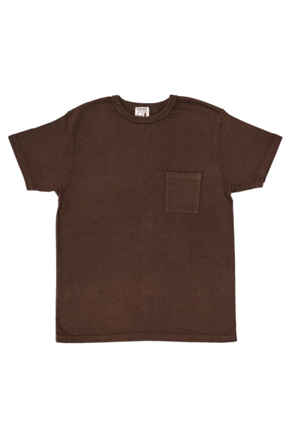 Samurai ZERO FABRIC T-Shirt - Dark Brown (Kuri DARK - Chestnut Dyed) w/ Pocket