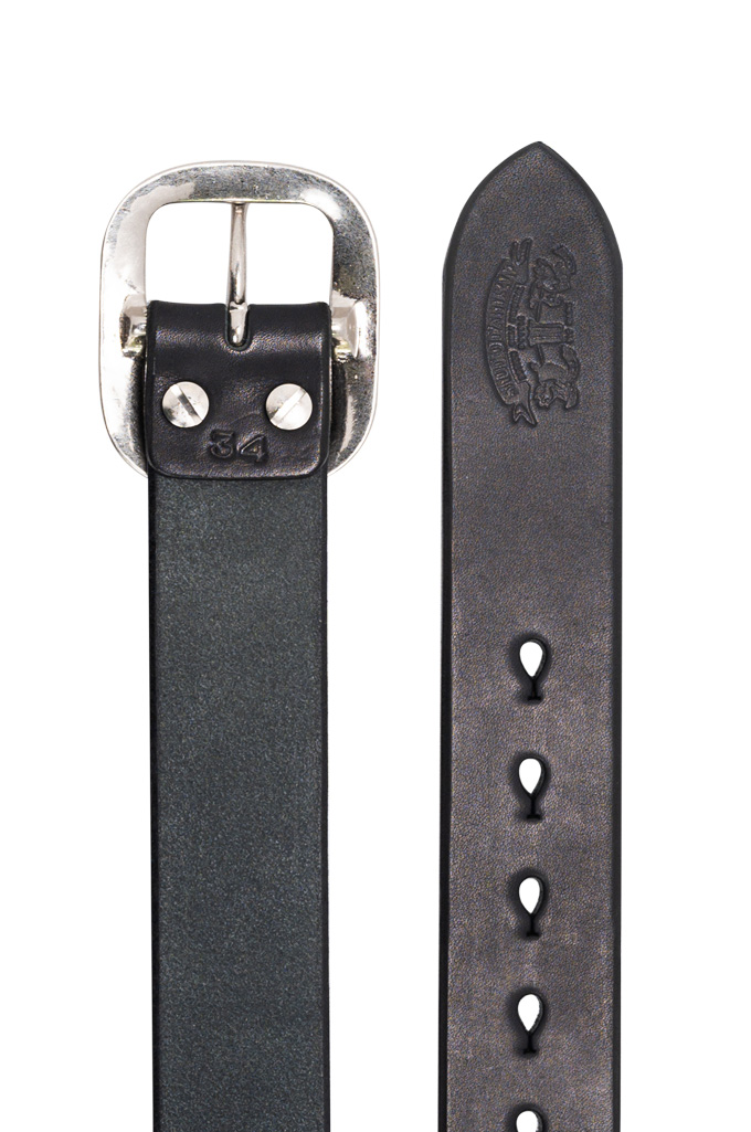 Studio D'Artisan Cowhide Leather Belt - Black