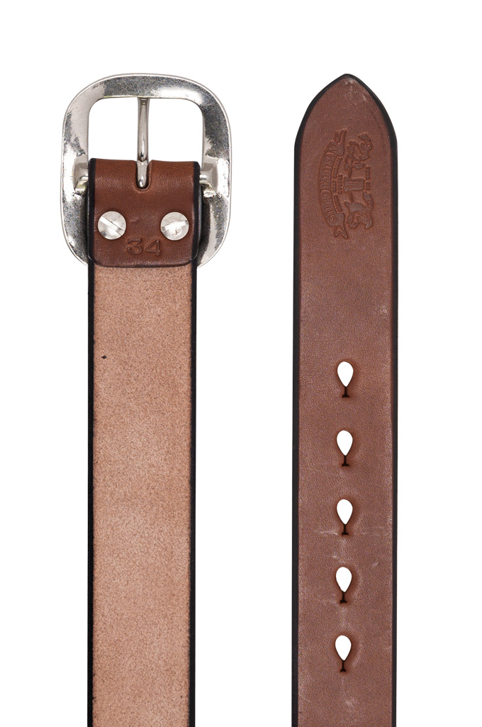 Studio D'Artisan Cowhide Leather Belt - Brown