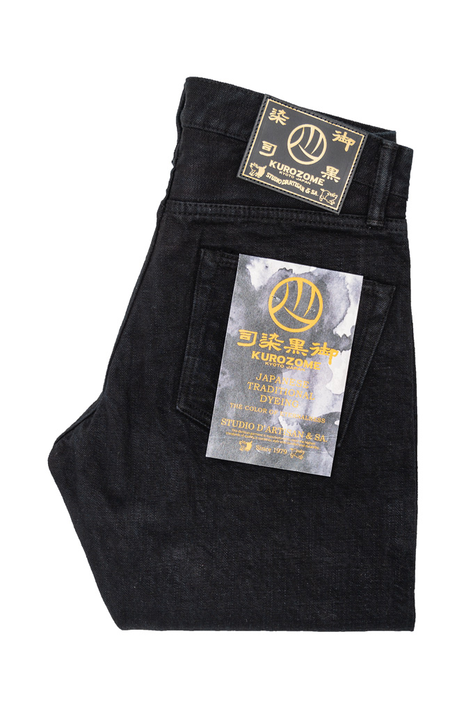 Studio D’Artisan D1864 Kurozome Dyed BLACKEST-BLACK Jeans
