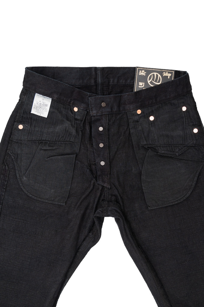 Studio D’Artisan D1864 Kurozome Dyed BLACKEST-BLACK Jeans