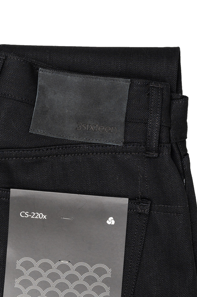 3sixteen CS-220x Jean - Classic Straight Leg Black/Black