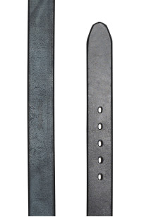 Flat Head Leather Belt - Black - Image 3