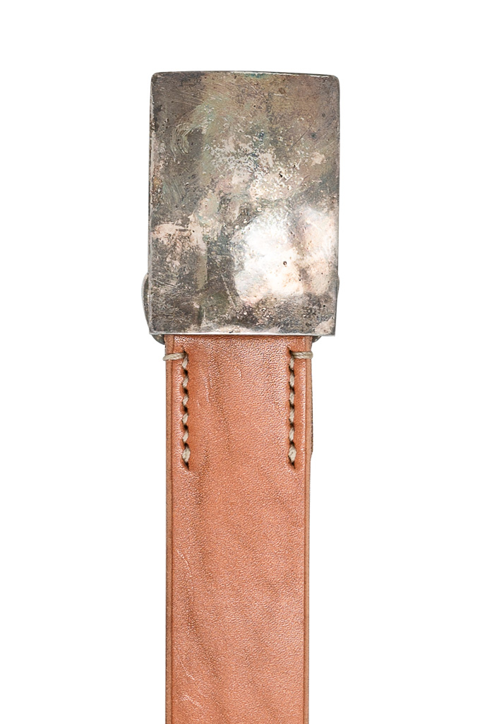 Flat Head Leather Belt - Tan - Image 1
