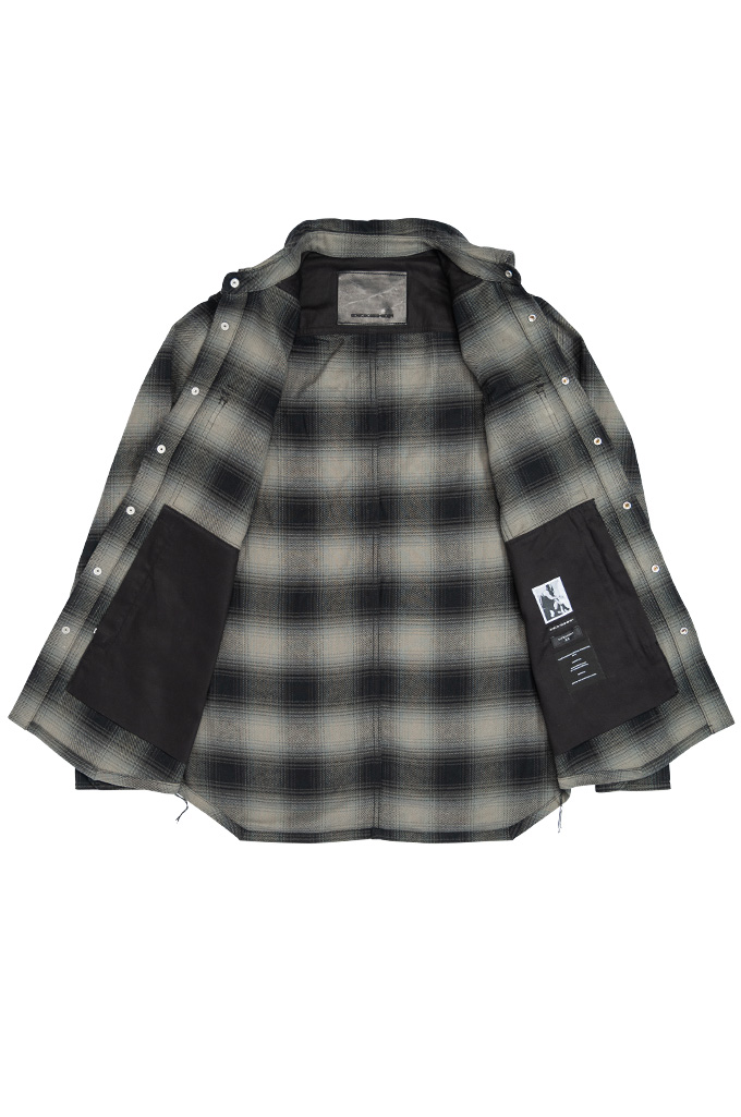 Rick Owens Made in Japan Outershirt - Black Ombre Flannel