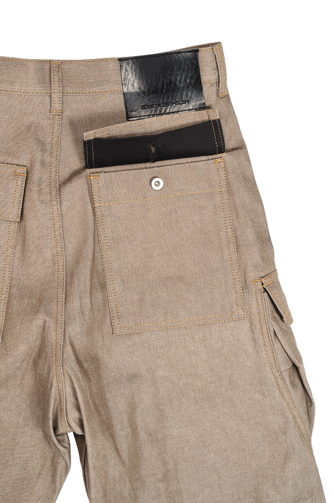 Rick Owens Made in Japan Cargo Geth Jeans - 12oz Sage Denim