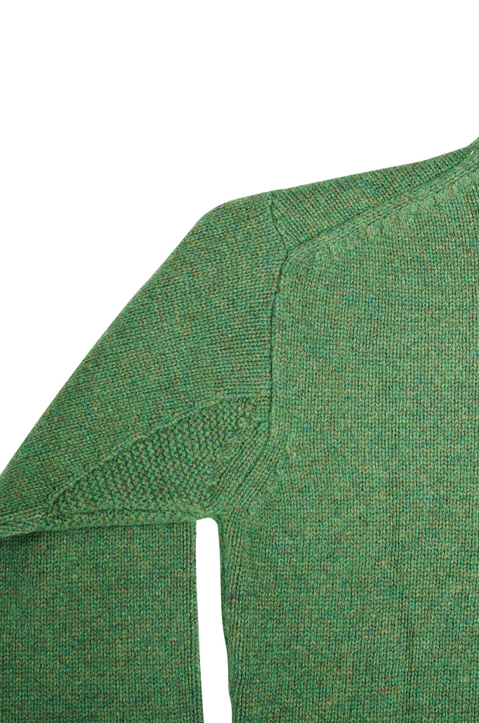 Merz b. Schwanen Merino/Cashmere Crewneck Sweater - Moss - LOCC01X.405