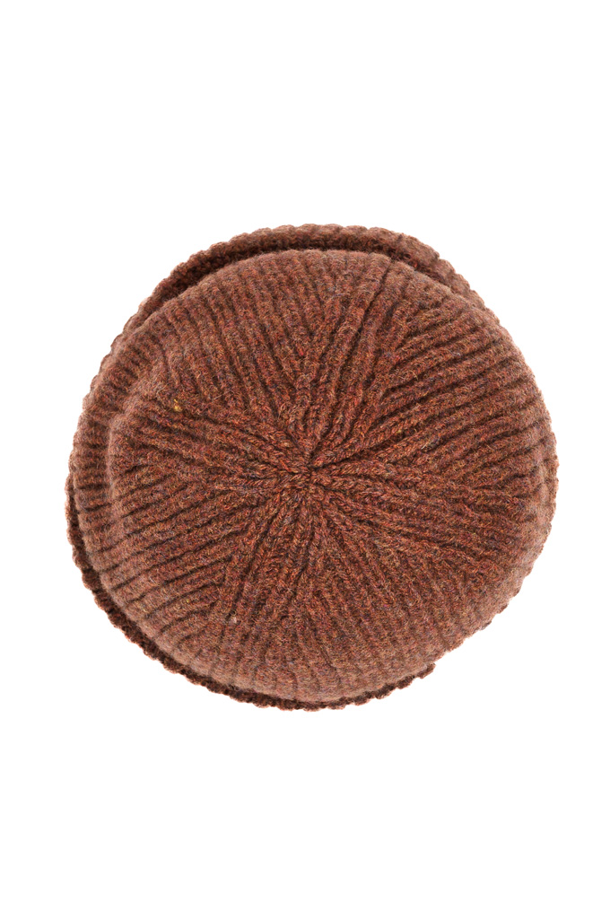 Merz B. Schwanen Cashmere/Wool Beanie - Ribbed Chestnut - LOBN03.15