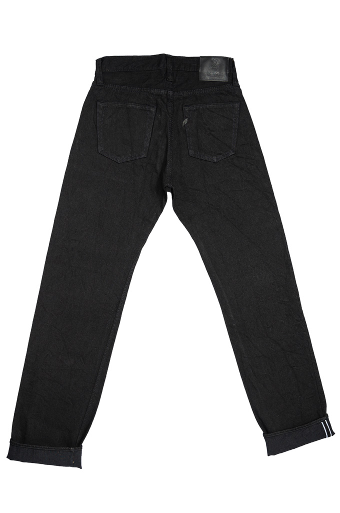 Pure Blue Japan Tea-Core Dyed Black Selvedge Jeans - TCD-003-BK - Straight Leg