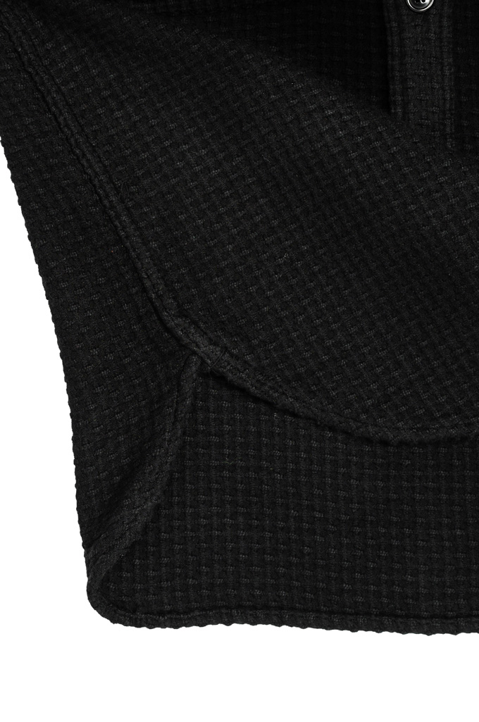 Studio D’Artisan KUROZOME DEPTH CHARGE Medium-Weight Sashiko Shirt - Black