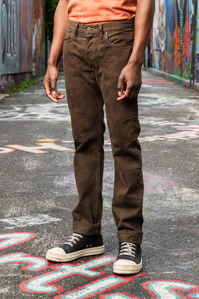 3sixteen x Self Edge Tonality Of Terrain Collection - Classic Tapered Jeans - Warm Moss
