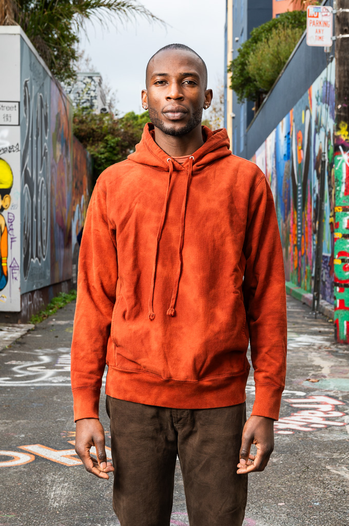 3sixteen x Self Edge Tonality Of Terrain Collection - Pull-Over Hoodie - Red Clay