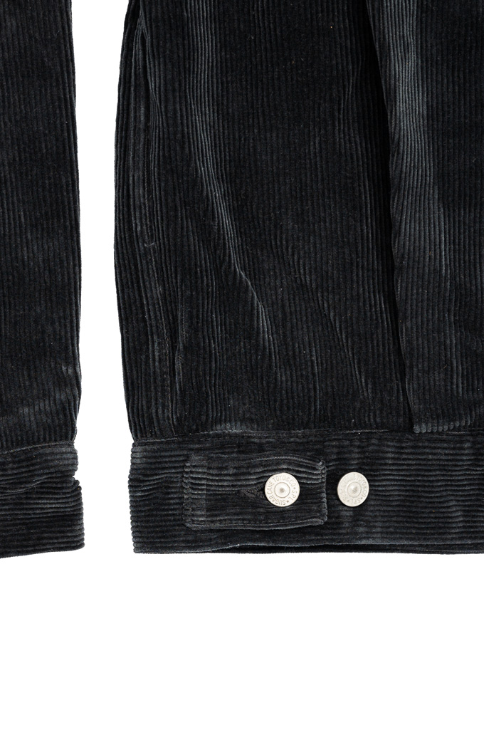 Sugar Cane Type II Jacket - Heavy Flannel Lined Black Cord