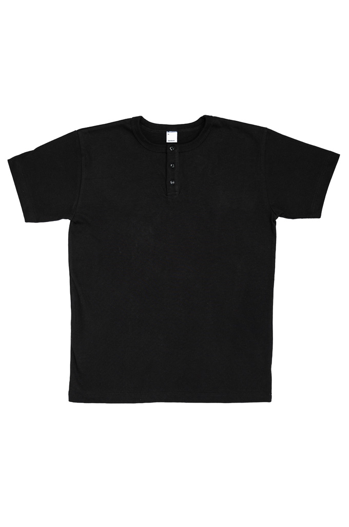 3sixteen Heavyweight Henley T-Shirt - Black