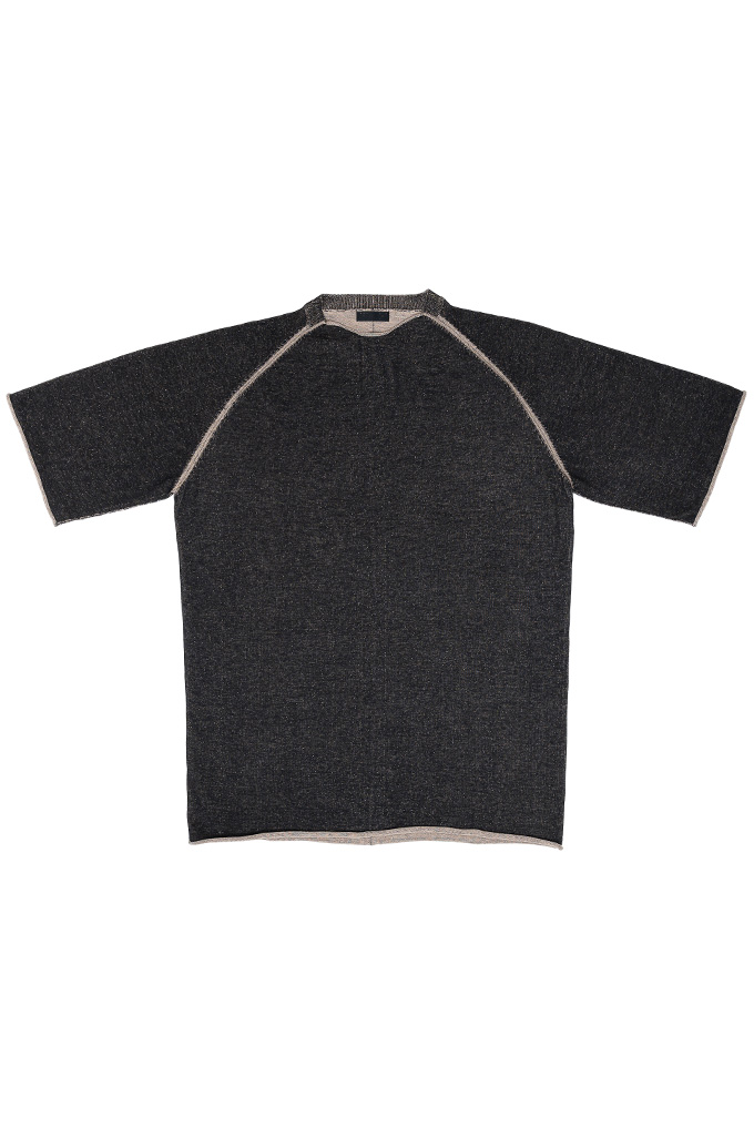 Devoa GALACTIC High-Twist Cotton Knit T-Shirt - Black