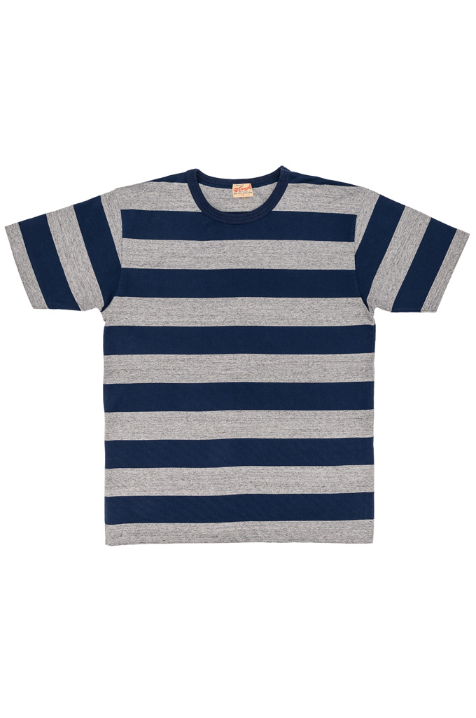 Whitesville Border Stripe T-Shirt - Navy/Gray